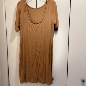 Elegant Tan Women's Dress